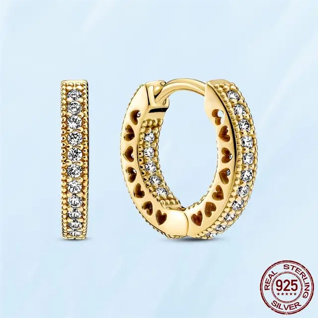 Silver Earrings Real 925 Sterling Silver Asymmetrical Heart Hoop Earrings for Women Fashion Silver Earring Jewelry Gift PAE022