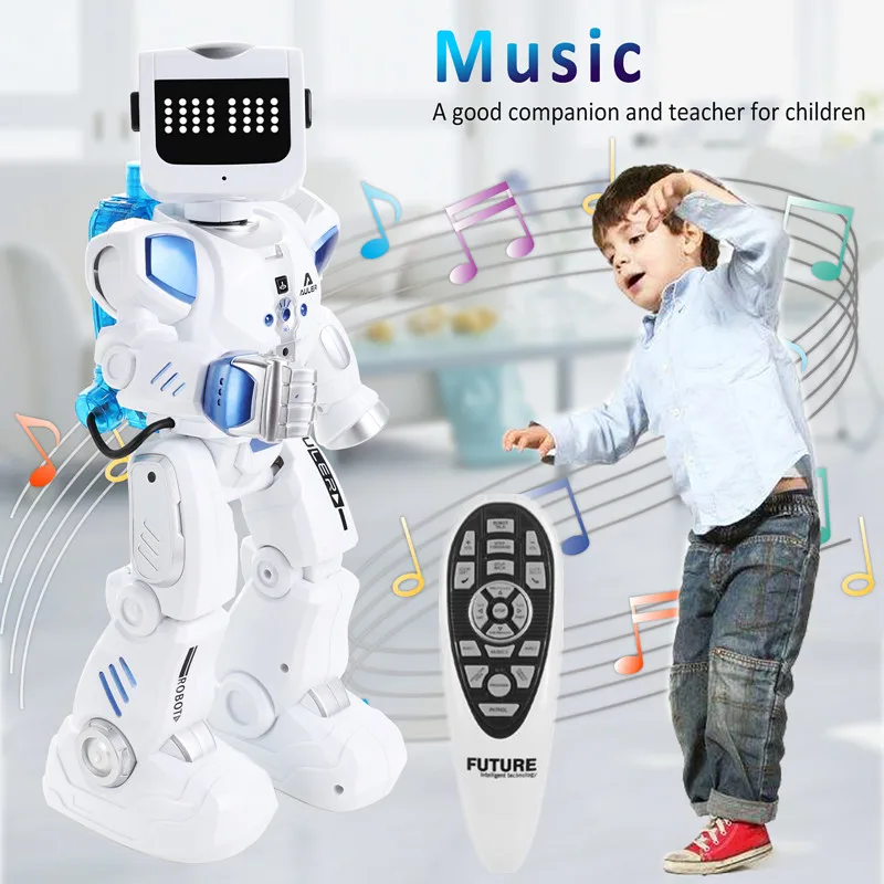  Intelligent Alpha Robot Toy Hydroelectric Hybrid Smart Robot RC Sound Control Singing Dancing Robot - 4000506635031
