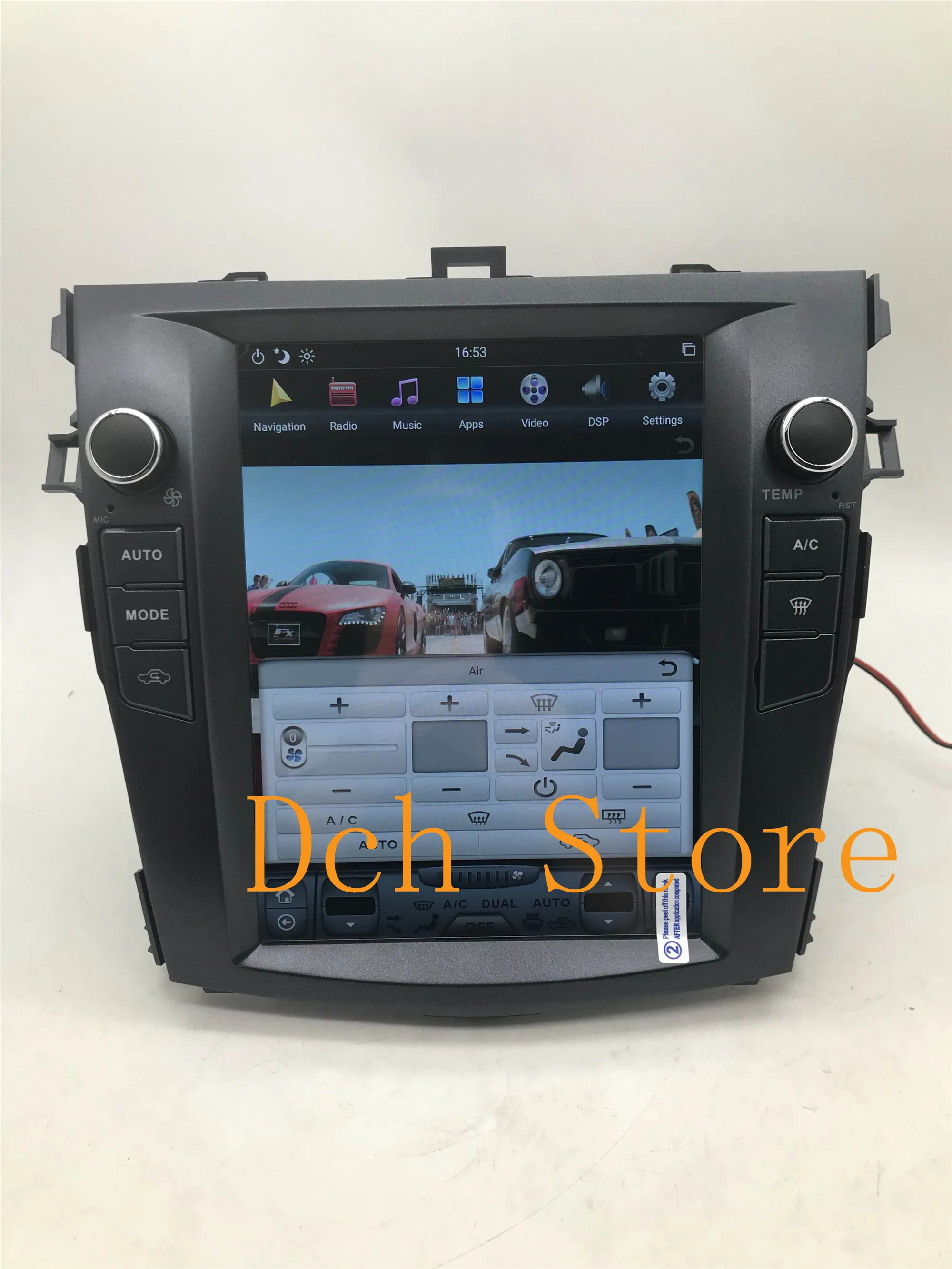 Автомобильный DVD плеер 10 4 дюйма в стиле Tesla Android 9 0 GPS для Toyota Corolla 2006 2013 4G RAM