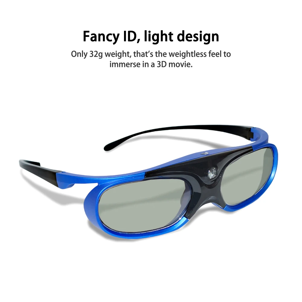 

Active shutter 96-144HZ rechargeable 3D Universal glasses for Xgimi Z3/Z4/Z6/H1/H2 Nuts G1/P2 BenQ Acer and DLP LINK projector