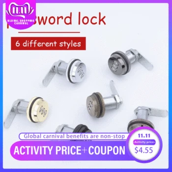 

Combination Cam Lock Security Locks Bright Chrome Zinc Alloy Password Coded Lock for MailBox Cabinet Lockers