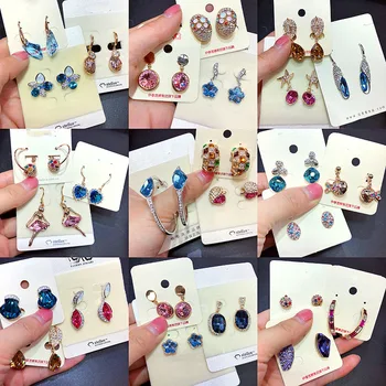 

30 Paris/lot fashion classical mix random style alloy women earring lot jewelry wholesale 200729-54