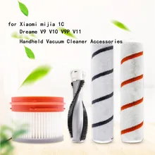 Brosse d'élimination des acariens pour aspirateur à main Xiaomi Mijia 1C Dreame V9 V10 V9P V11, accessoire, brosse à rouleau, filtre de sol