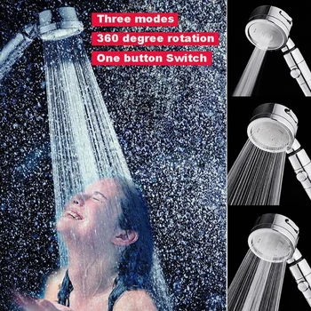 

PP Cotton Filter Tourmaline SPA shower Water saving adjustable shower head switch button high pressure shower bathroom