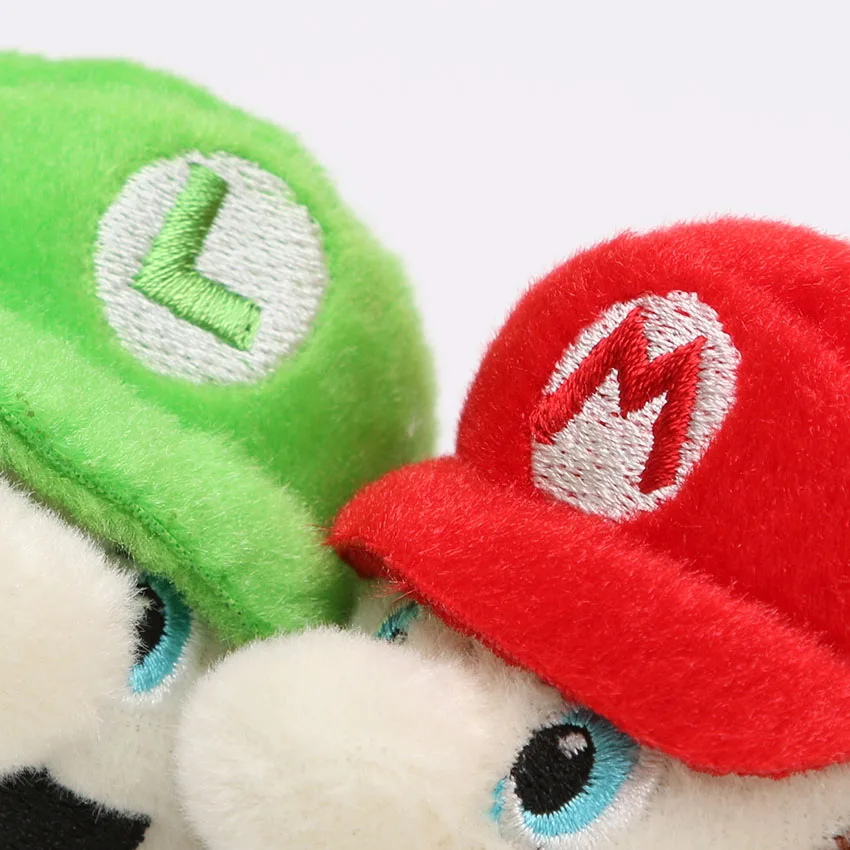 100 шт./компл. Супер Марио плюшевые Марио и Луиджи кулон брелок Spuer Mario Bros Плюшевые Новогодние украшения подарки 6 см