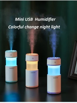 

Cylindrical glow Mini USB Aroma Diffuser Air Humidifier with LED Lights Ultrasonic Cool Mist Maker Air Purifier for Car