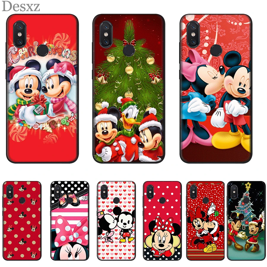 Desxz Mickey Minnie Christmas Mobile Phone Case Silicone For Xiaomi Redmi Note 4 4X 5 6 7 8 Pro 5A Prime Cover | Мобильные телефоны
