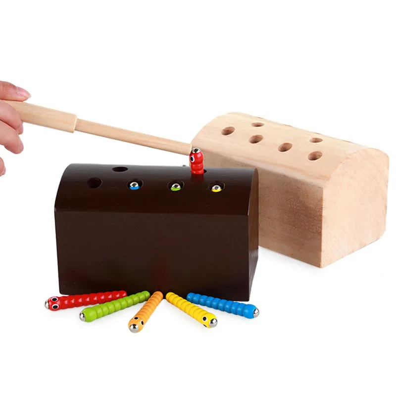 

Fine Training 1-2-3-Year-Old Children Kindergarten Motion Early Education Magnetic Catch Set Unisex Educational Force Toy