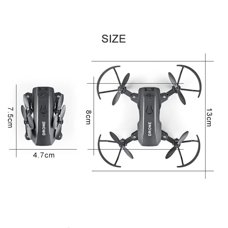 Мини-Дрон складной Радиоуправляемый вертолет с камерой wifi FPV пульт дистанционного управления четырехосный самолет Радиоуправляемый Дрон воздушный Квадрокоптер игрушки для детей