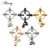 Alisouy 1PC Fashion Surgical Stainless steel Women Breast adjustable Screw Bell Pendant Fake Nipple Ring Body Piercing jewelry ► Photo 2/6