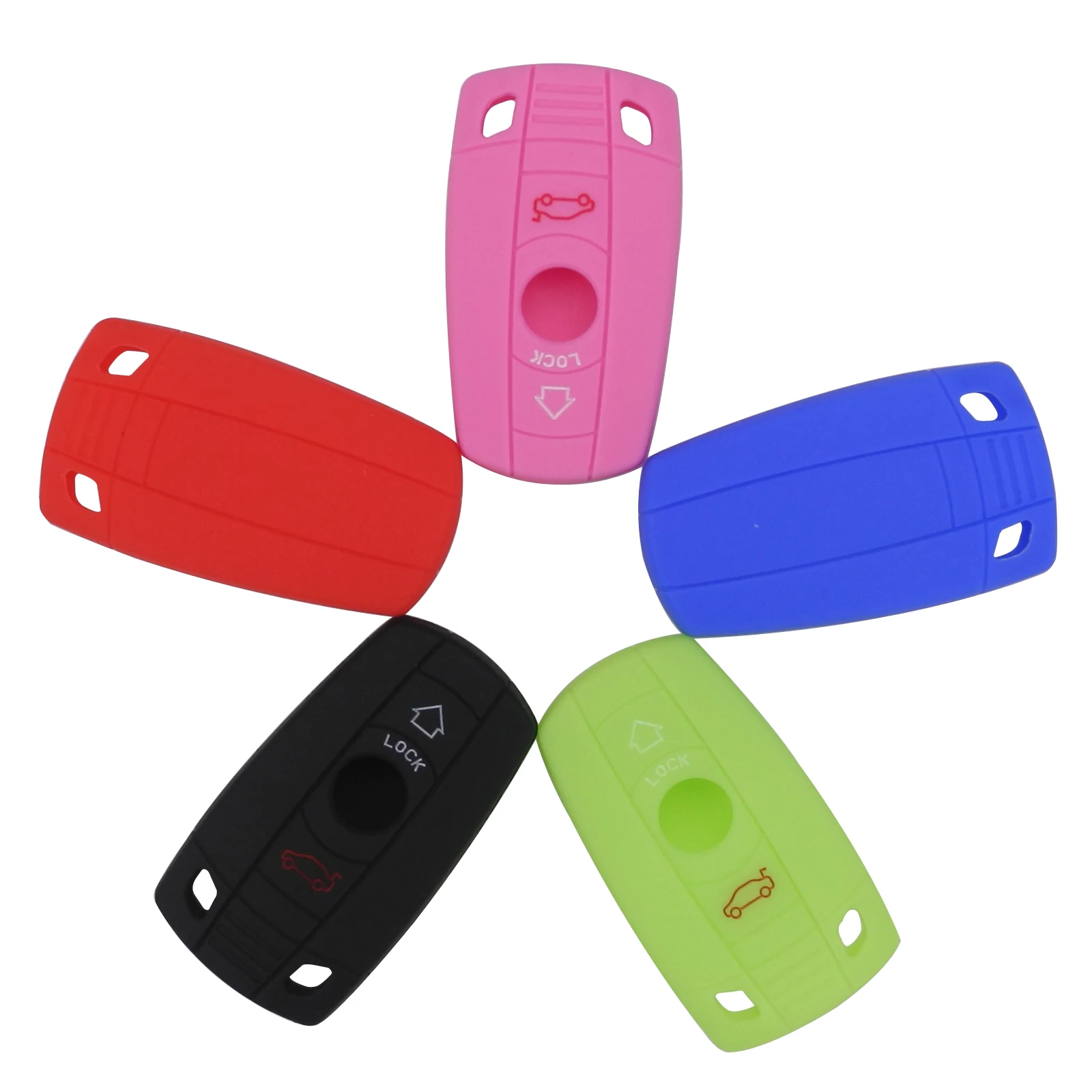 

3 Buttons Silicone Car Remote Key Fob Shell Cover Case For BMW 1 3 5 6 7 Series X3 X5 E36 E39 E90 E91 E92 E60 Skin Holder