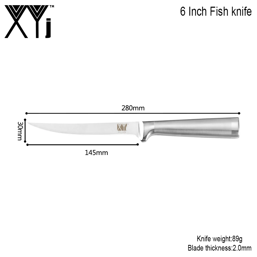 XYj 6 дюймов нержавеющая сталь обвалочный нож суши рыба японский стиль Нескользящая ручка 7CR17 острое лезвие кухонный инструмент