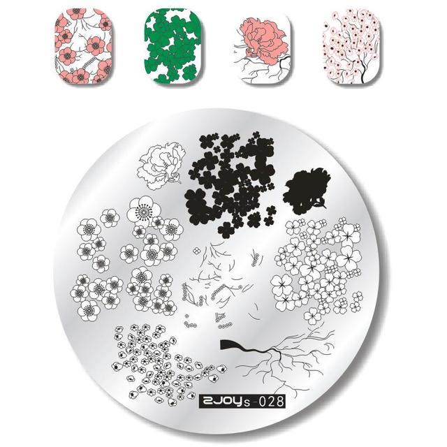 Round Nail Stamping Plates Butterfly/Constellation/Leaf/Bird Stainless Steel Image Stencils Printing Nails Decor 5.5cm Tool