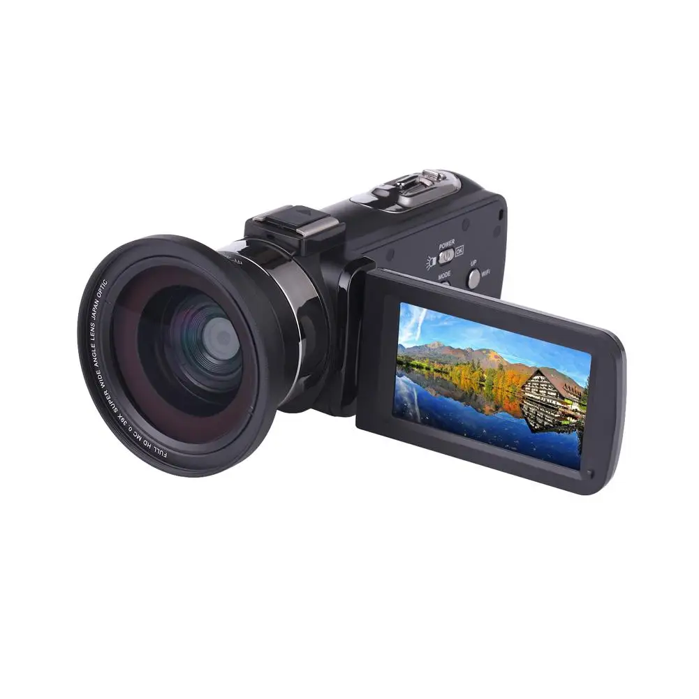 4K Ультра прозрачная цифровая камера для улицы, свадьбы, дома, ручная DV профессиональная камера для ночного видения 3,0 дюймов ips HD сенсорный экран