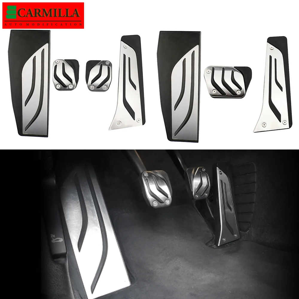 Carmilla Brake Accelerator Fuel Car Pedals for BMW 1 2 3 4Series M3 M4 E87 E90 F20 F21 F30 F32 F36 F80 F82 Foot Rest Brake Pedal car pedals