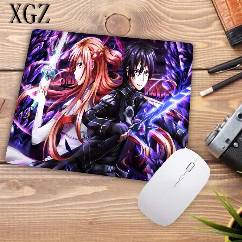 XGZ Large Sword Art Online Anime Mousepad Locking Edge Gaming Mouse Pad Rubber Non-Skid Computer La