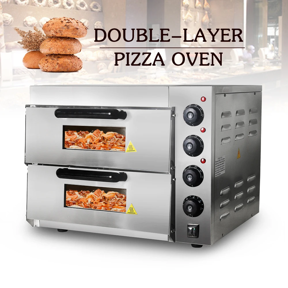 

ITOP 3000W Double Layer Pizza Oven Stainless Steel Controllable Roast Oven Chicken Duck Cake Bread Baking Oven 220V
