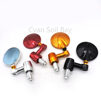 

4 color CNC Aluminum Motorcycle Rearview Mirrors Rear View Side Mirror Universal Convex mirror Scooter E-Bike Rearview