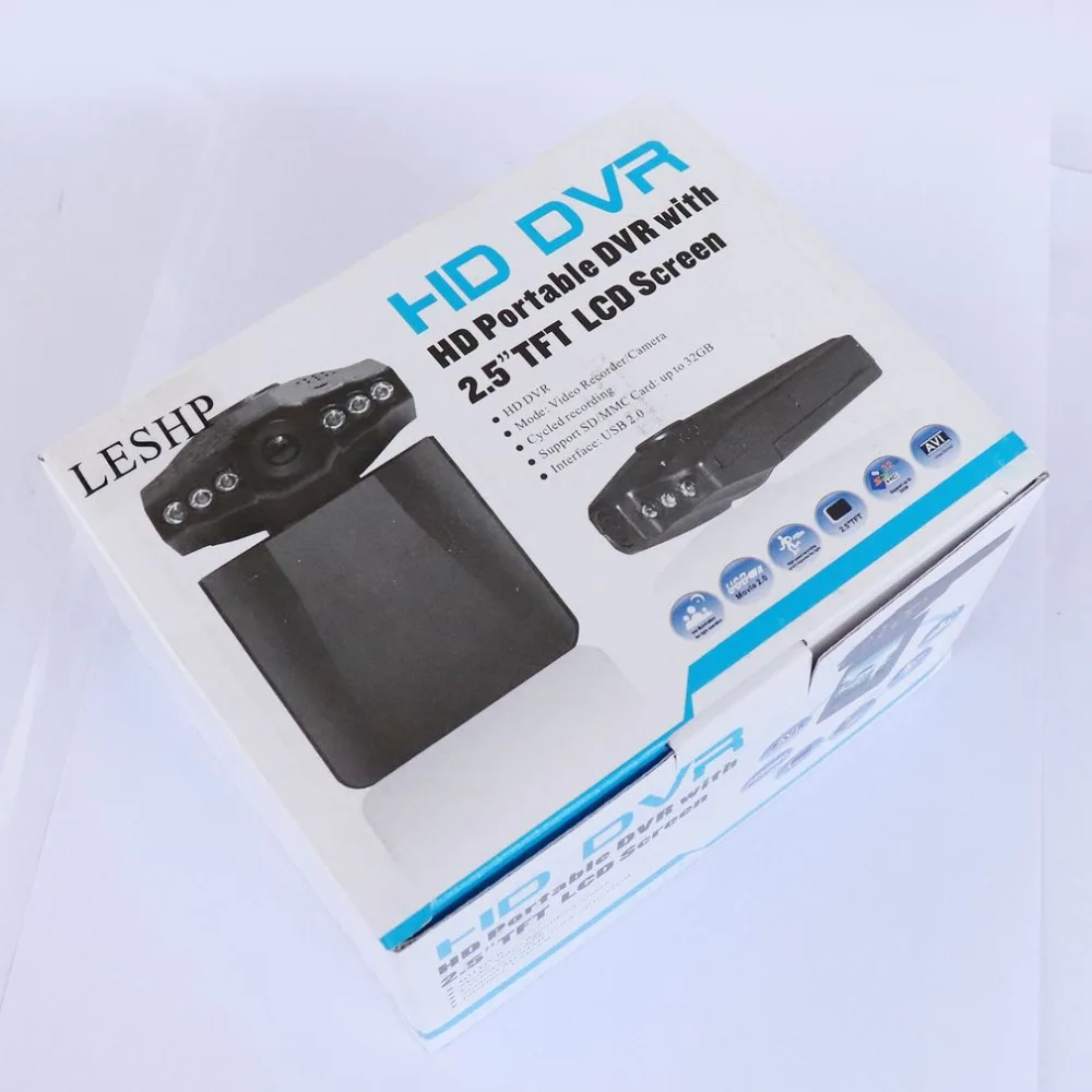 Профессиональный универсальный 2,5 дюймов Full HD 1080P Автомобильный видеорегистратор Автомобильная камера видеорегистратор Dash камера черный