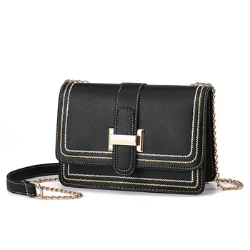 

2020 Summer New Women Bag Handbags Chain Strap & Lock Shoulder Crossbody Bag PU Leather Small Women Messenger Bags