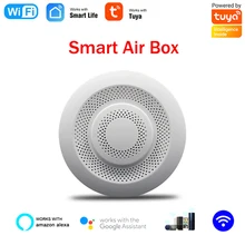 

Tuya WIFI Smart Air Box Carbon Dioxide Detector CO2 Gas Sensor Formaldehyde VOC Temperature Humidity Sensor App Control