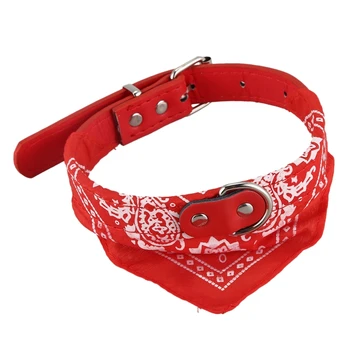 

2cm Width Paisley Pattern Pet Dog Doggie Scarf Bandana Collar Decor Red