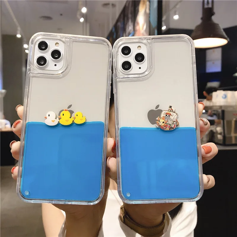 Creativity Cartoon quicksand liquid Pirate Ship duck cellphone case phone case for iphone 11 Pro X XR XS MAX 6 6s 7 8 Plus Creativity Cartoon quicksand liquid Pirate Ship duck cellphone case phone case for iphone 11 Pro X XR XS MAX 6 6s 7 8 Plus