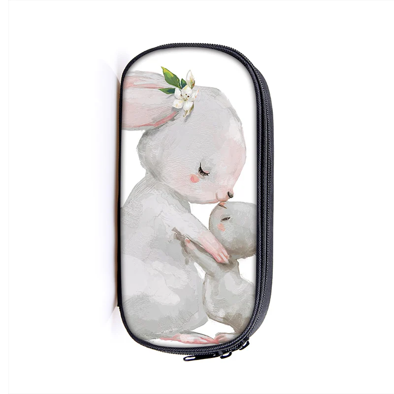 Косметичка с рисунком кролика в Корейском стиле, женская косметичка, косметичка, сумка для туалетных принадлежностей, водонепроницаемый чехол-органайзер для макияжа, несессер T - Цвет: qbbsmash36