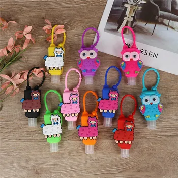 

30ml Embossed Cute Colored Cartoon Owl Shape Silicone Mini Hand Sanitizer Detachable Cover Travel Portable Refillable Bottle