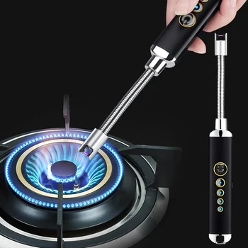 

New Environmental Protection Power Safety Bend Igniter USB Charging Arc Pulse Kitchen BBQ Igniter Cigarette Windproof Lighter