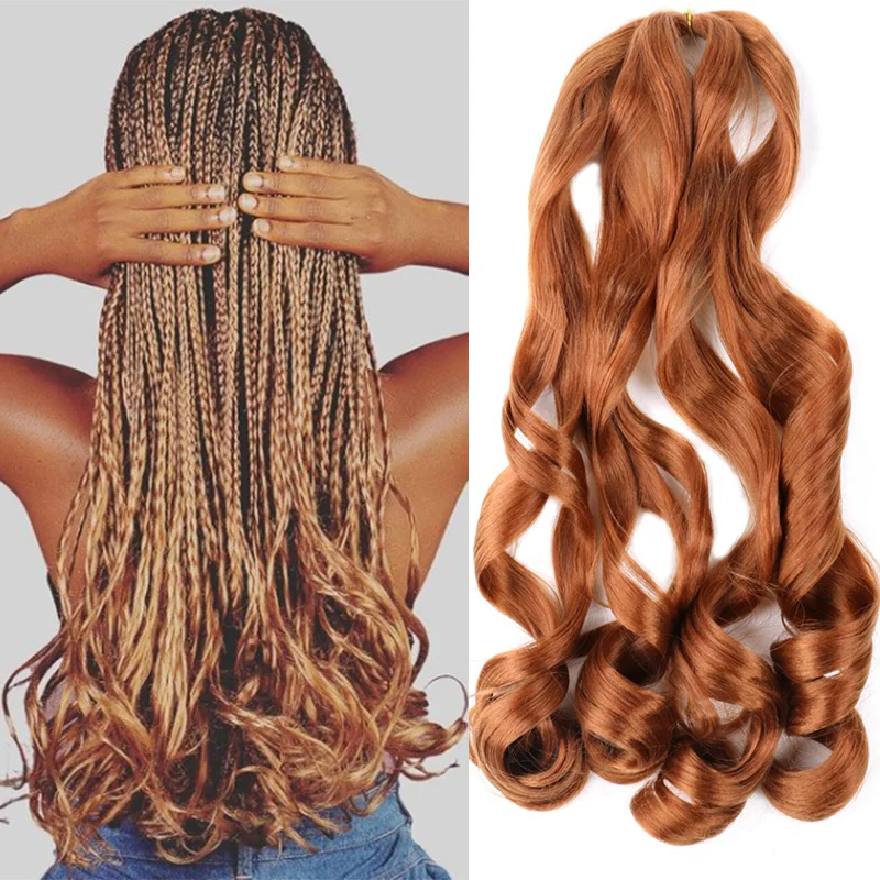

Saisity 20Inch Loose Wave Crochet Synthetic Braiding Hair Extension For Braids Synthetic Curly Hair Pre Stretched Braiding Hair