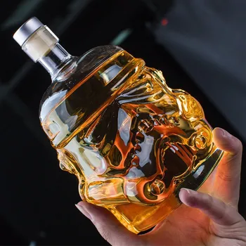 

Creative Star Wars Storm Trooper Helmethip Decanter High Borosilicate Glass Wine Bottle Whiskey Glass for Whiskey Brandy Beer