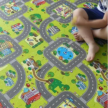 cheap Foam Floor Mat City Traffic Baby Crawling Mat Stitching Environmental Protection Mats Children #039;s Puzzle Game Pad kids Mattress