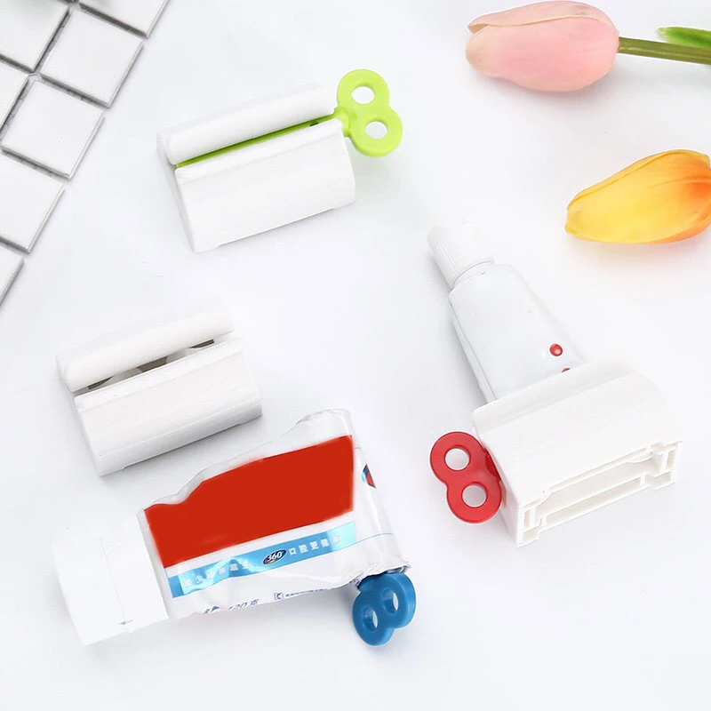 Rolling Tube Toothpaste Squeezer Toothpaste Facial Cleanser Seat Holder Dispenser AC889