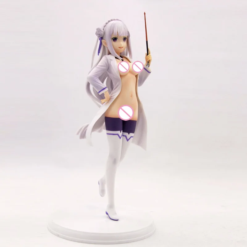 1/7 масштаб Re: ZERO Начальная жизнь в другом мире Эмилия старшеклассница Ver голая сексуальная полимерная Коллекция аниме фигурки