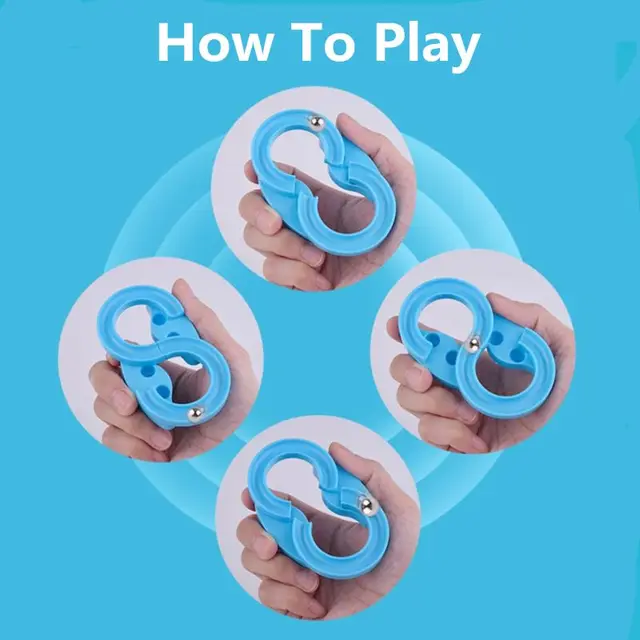 New Stress Relief Toy 8 Track Fidget Pad Spinner Challenging Desk Toy Handle Toys 4
