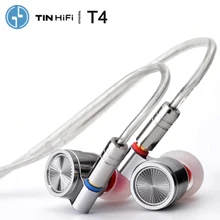 Tinhifi T4 10 мм CNT Динамический драйвер HIFI аудио наушники-вкладыши IEM MMCX кабель легко управлять