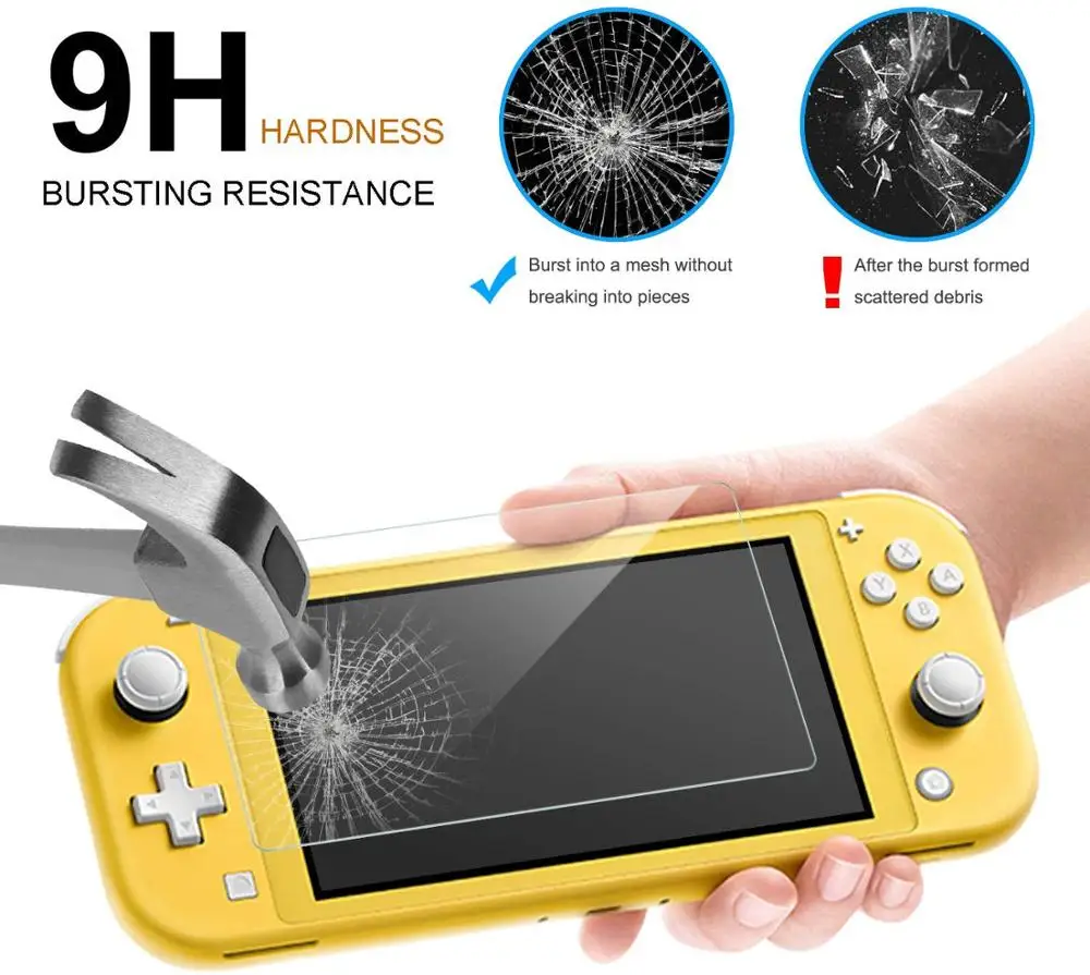 3 in 1 Accessories Kit Carrying Case with 8 Game Card Slots TPU Case Cover and Screen Protector for Nintend Switch Lite Console