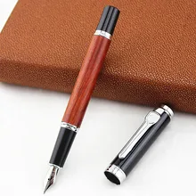 Jinhao 8812 авторучка розовое дерево баррель Винтажный стиль 0,5 мм перо из иридия лучший Деловой Подарок ручка металлические чернильные ручки