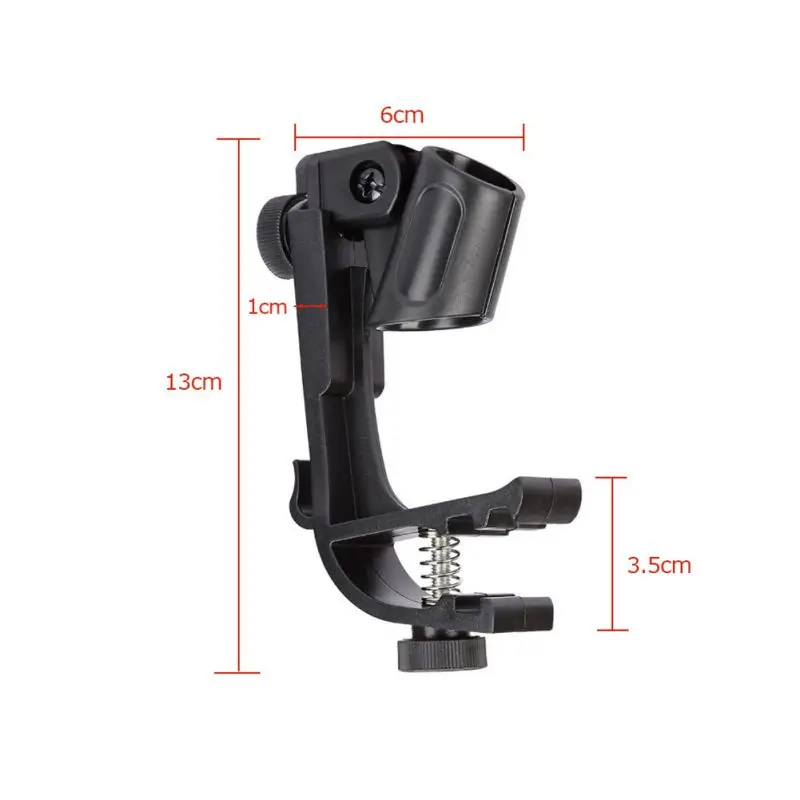 

2Pcs/Set Adjustable Microphone Clip For Snare Drum Snare Anti-shock Rim Gear Studio Mount Clamp Tool Mount Clamp Holder