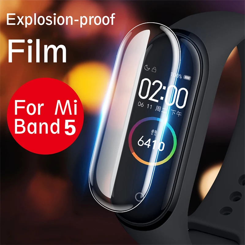 Мягкая Гидрогелевая пленка из ТПУ Для Xiaomi Mi Band 5 4 Защитная для смарт браслета не