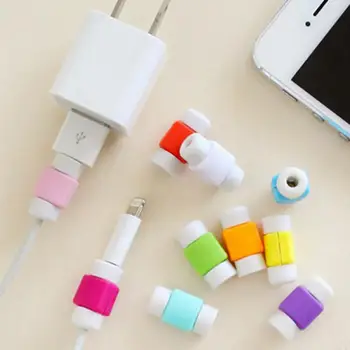 

Silicone USB Cable Protector Earphone Wire Cord Protection Cover Data Charger line Protective Sleeve For Apple iphone 6 7 8 plus