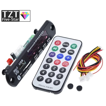 

TZT Newest Arrival Wireless Bluetooth 12V MP3 WMA Decoder Board Audio Module USB TF Radio For Car accessories