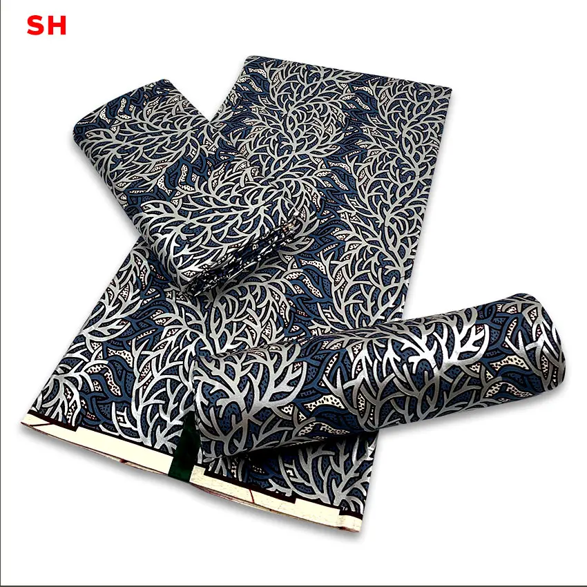 Африканская Новая Модная Золотая восковая ткань Анкара 100% хлопок Нигерия