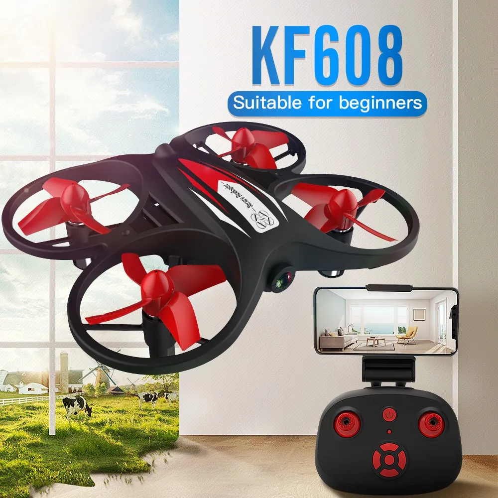 Дрон KF608 Мини HD RC дроны Квадрокоптер WiFi Пульт дистанционного управления Самолет Дрон игрушка 720P камера Квадрокоптер для селфи, Дрон игрушки