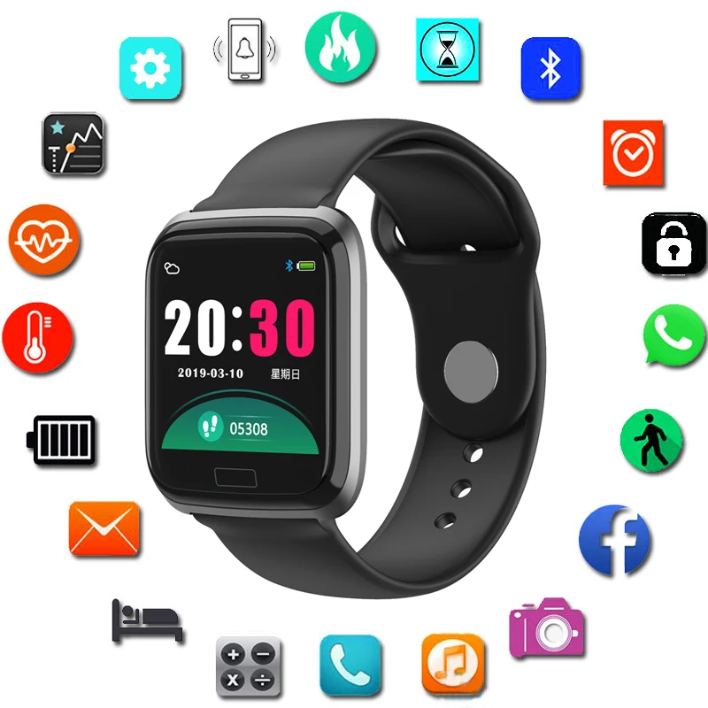 

New Smart Watch Women Men Smartwatch For Android IOS Electronics Smart Bracelet Sport Clock Fitness Tracker Silicone Smart-watch
