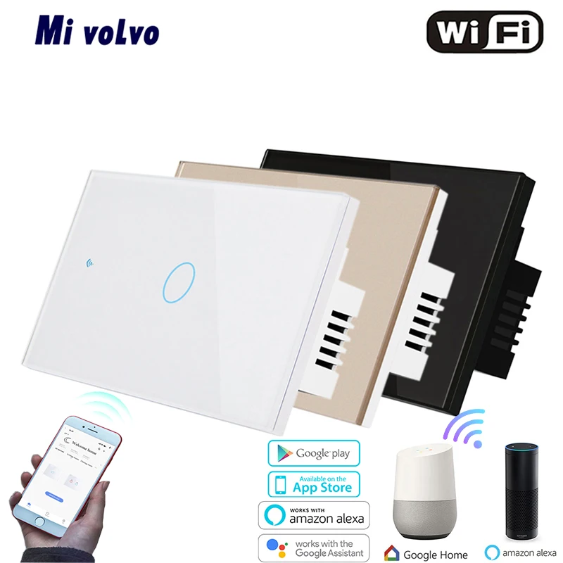 MIVOLVO US smart touch switch WIFI APP беспроводной пульт дистанционного управления совместим с