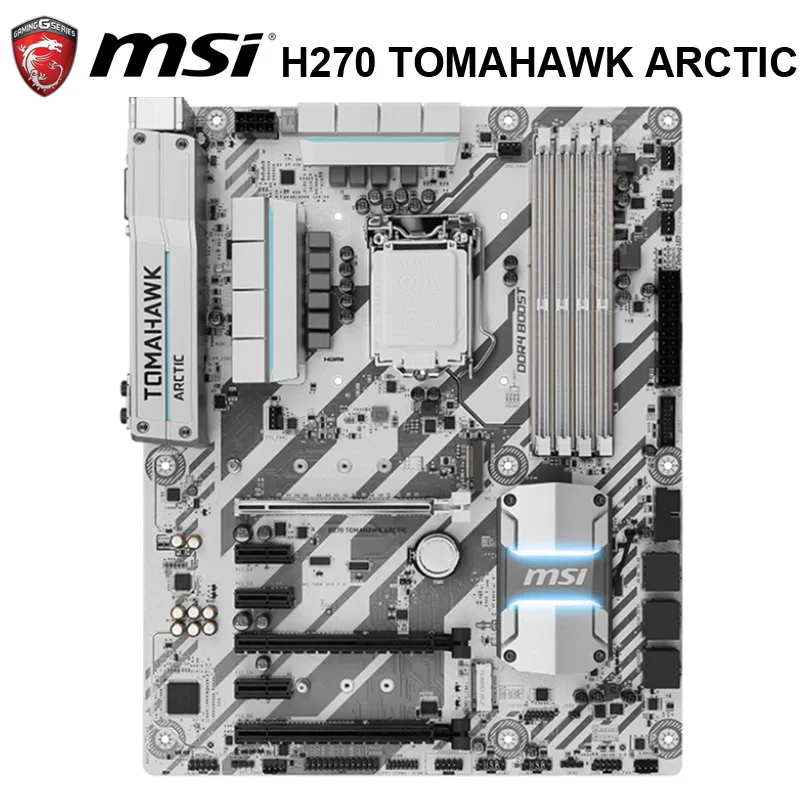 LGA 1151 MSI H270 материнская плата TOMAHAWK ARCTIC Intel DDR4 64GB PCI-E 3 0 для настольных ПК Core i7/i5/i3 M.2 |