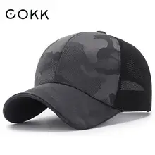 COKK de malla gorra de las mujeres camuflaje verano sombreros para hombres y mujeres tapasol Unisex transpirable gorra deportiva para exterior ocio Simple Snapback