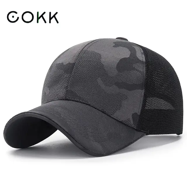COKK czapka z daszkiem kobiety kamuflaż kapelusze letnie dla kobiet mężczyzn Unisex parasolka oddychająca odkryty czapka sportowa rozrywka proste Snapback 1
